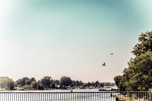 Brücke in Erkner mit Blick auf dem Dämmeritzsee